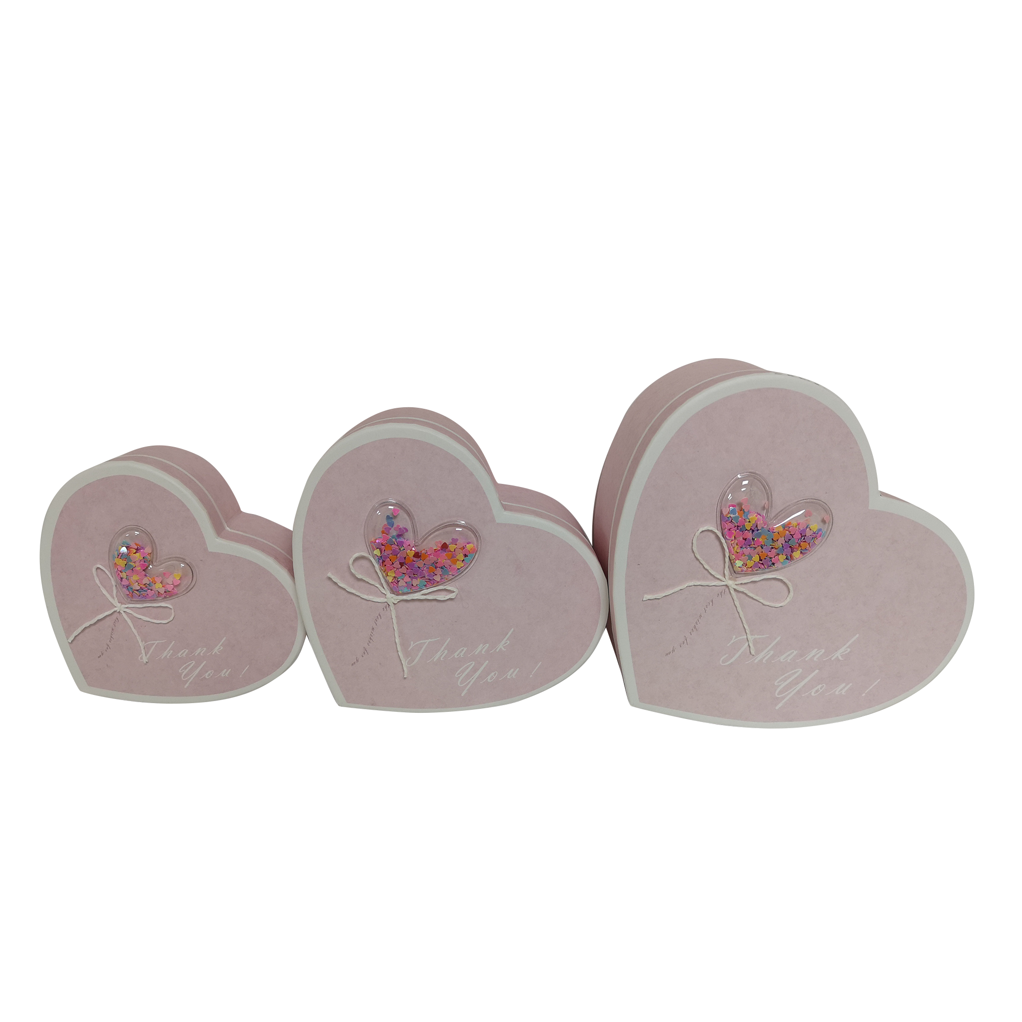 Heart Shape Rigid Hearts Confetti Gift Box
