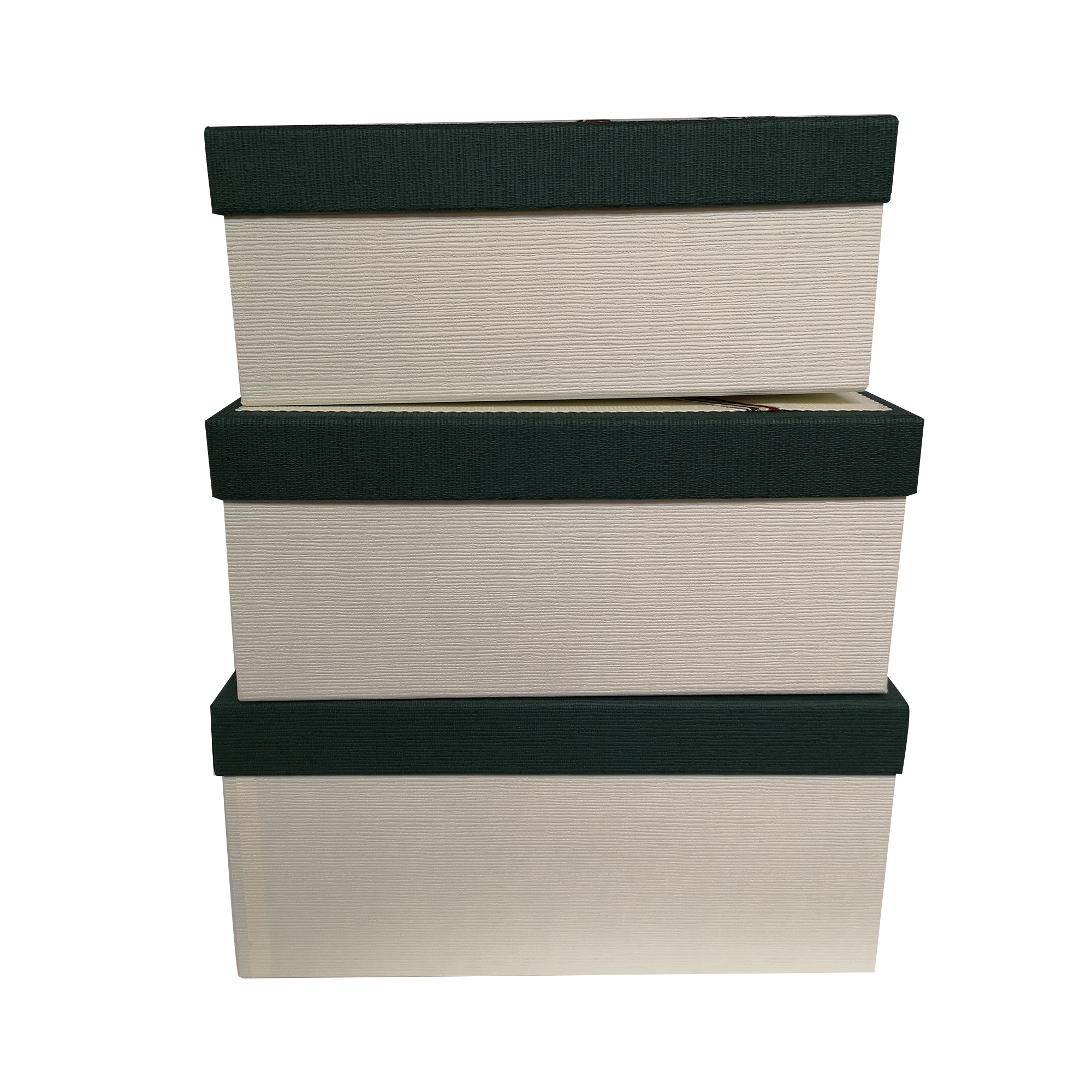 Rechteckige, starre, handgefertigte Geschenkbox zum Schneiden von Papier mit Schleife und Schleife