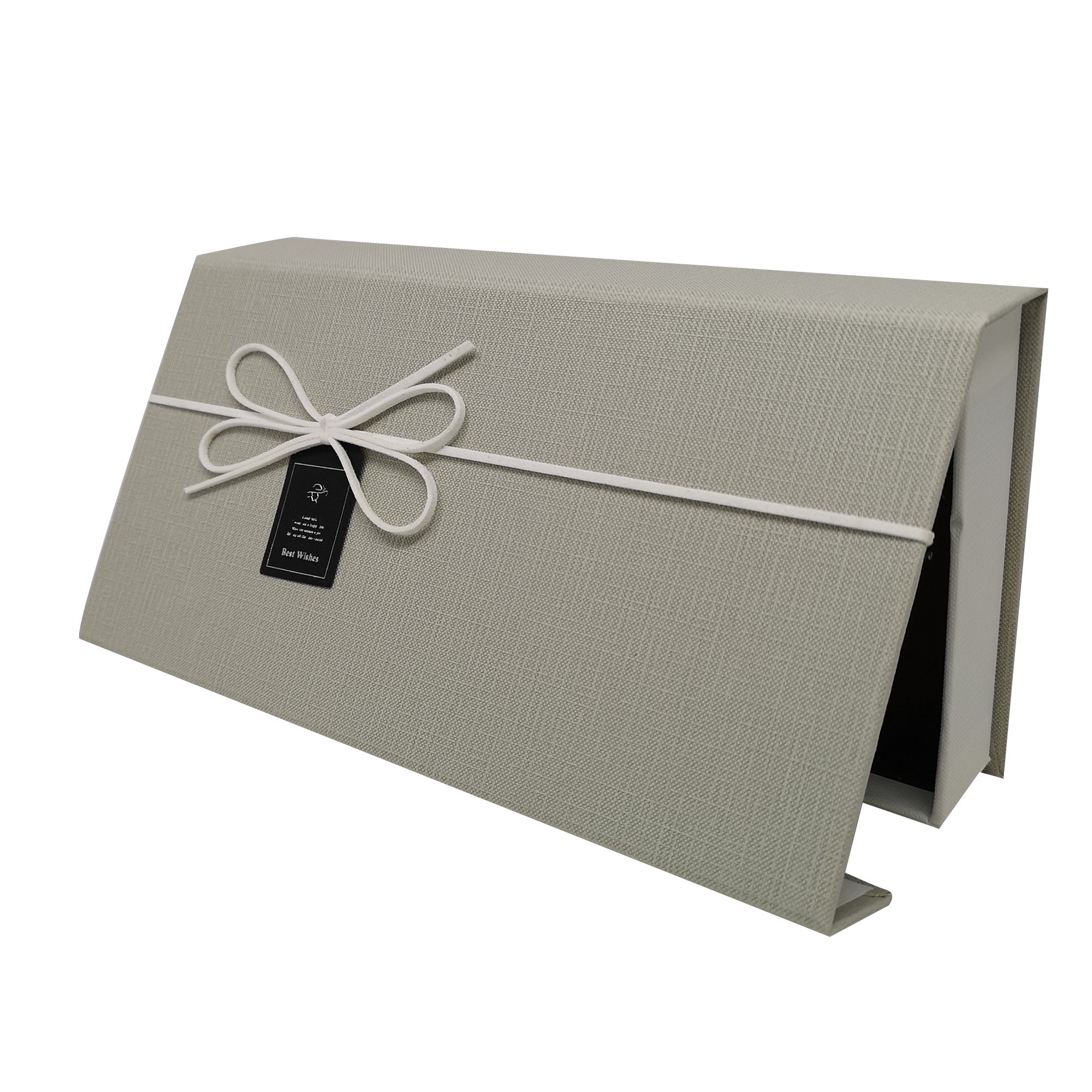 Rechteckige, starre magnetische Geschenkbox mit Band und Schleife