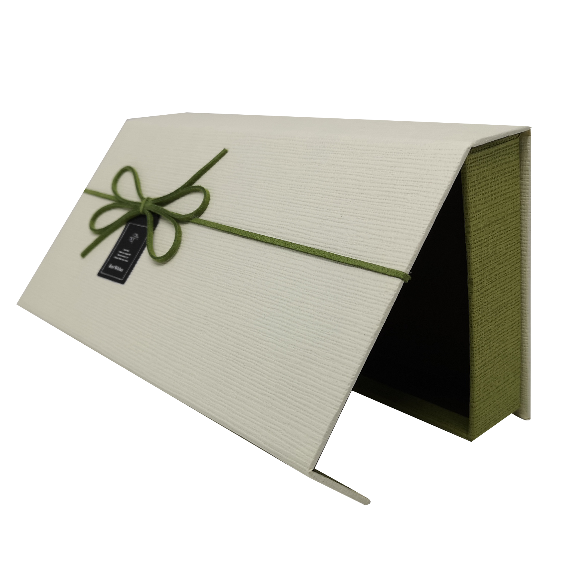 Rechteckige, starre magnetische Geschenkbox mit Band und Schleife