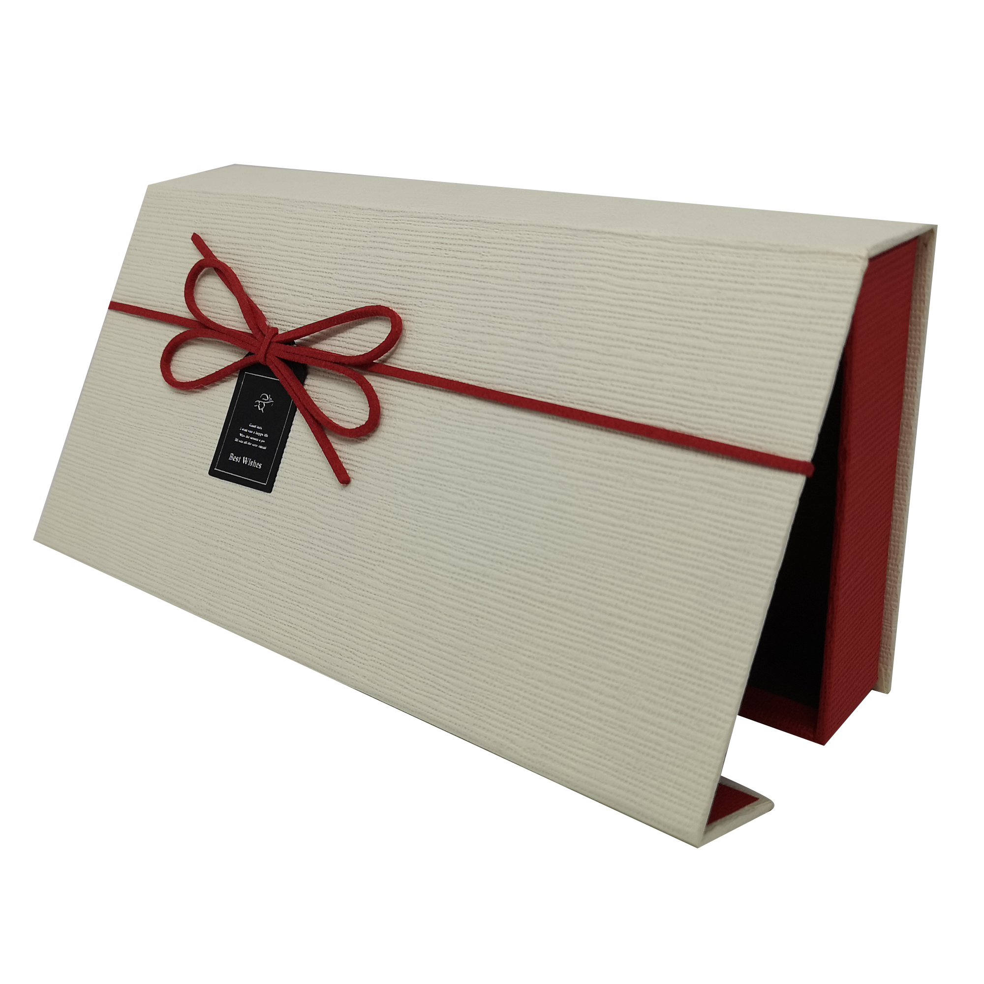 Rechteckige, starre magnetische Geschenkbox mit Band und Schleife