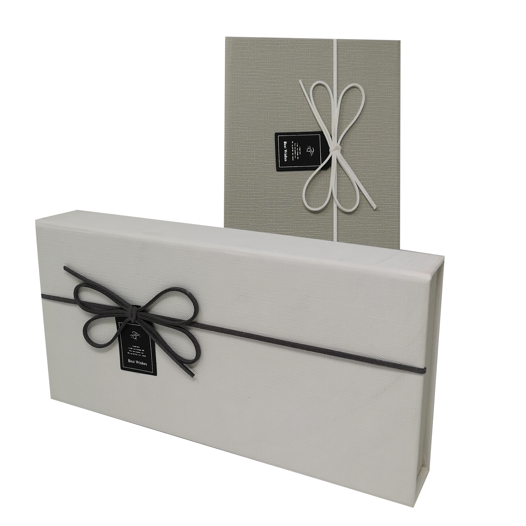 Rechteckige, starre magnetische Geschenkbox mit Band und Schleife