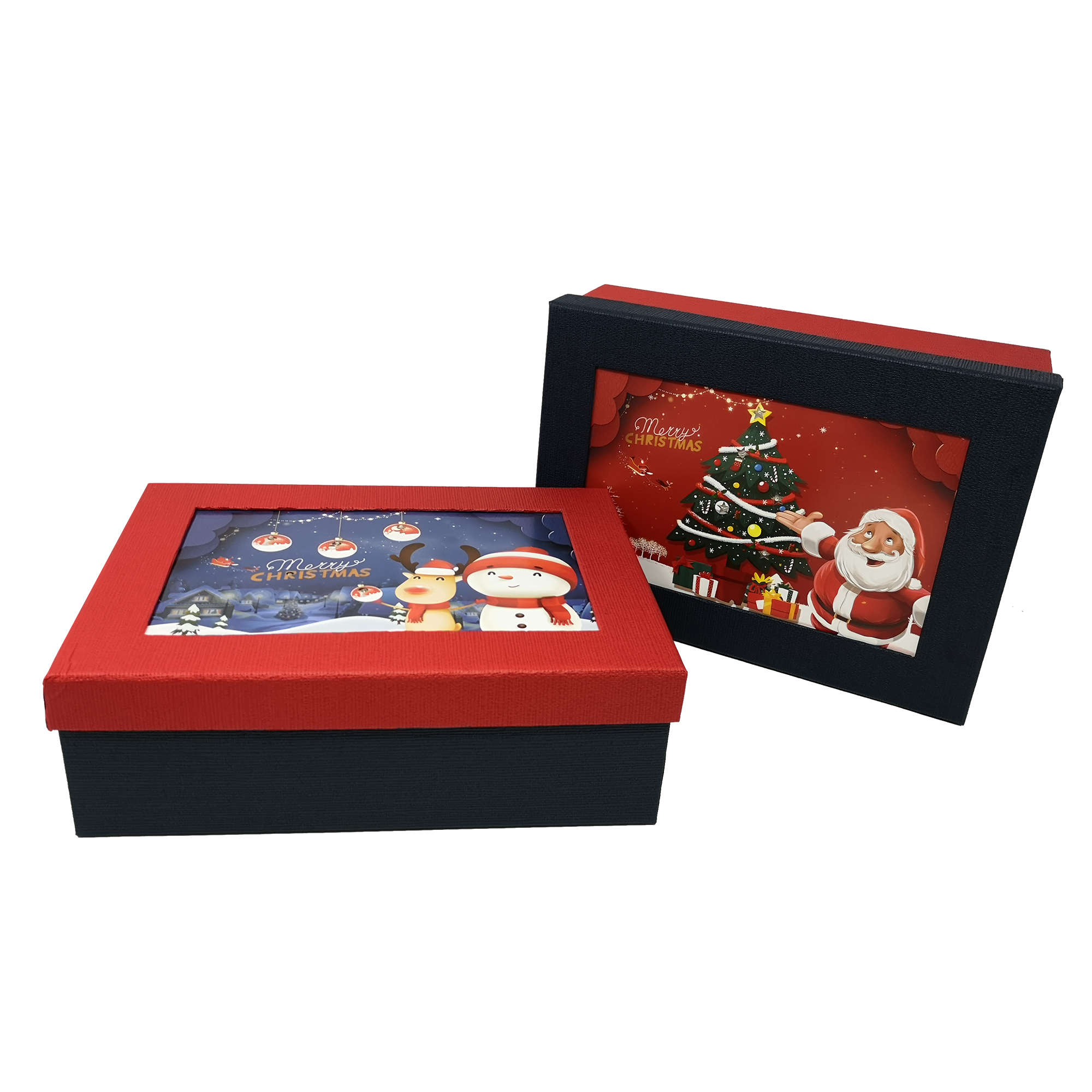 Mehrfarbige, leuchtende Weihnachts-Geschenkbox