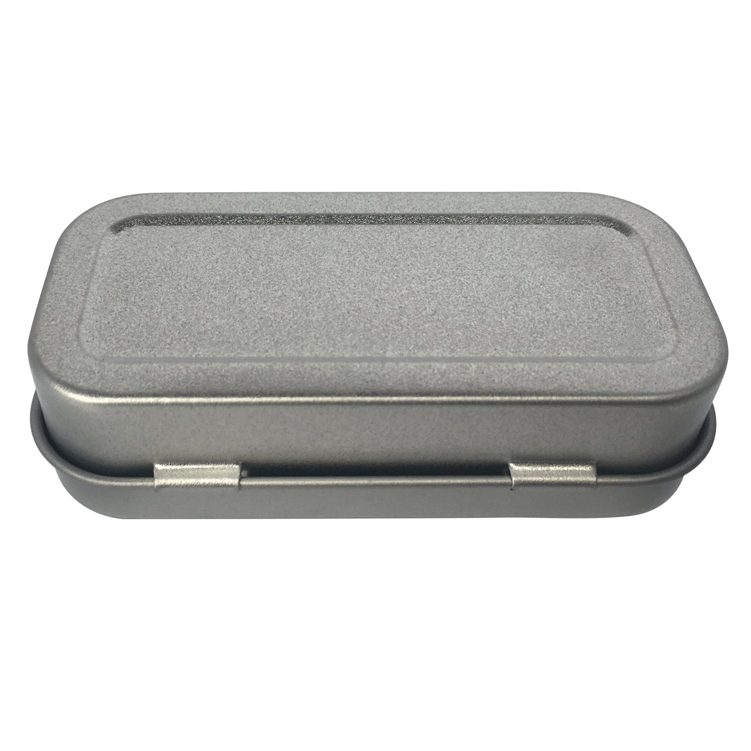 Sample of 100pcs Silver Stock Rectangular Gift Tin Box With Hinged Lid/ Item Ref: RMTB0006