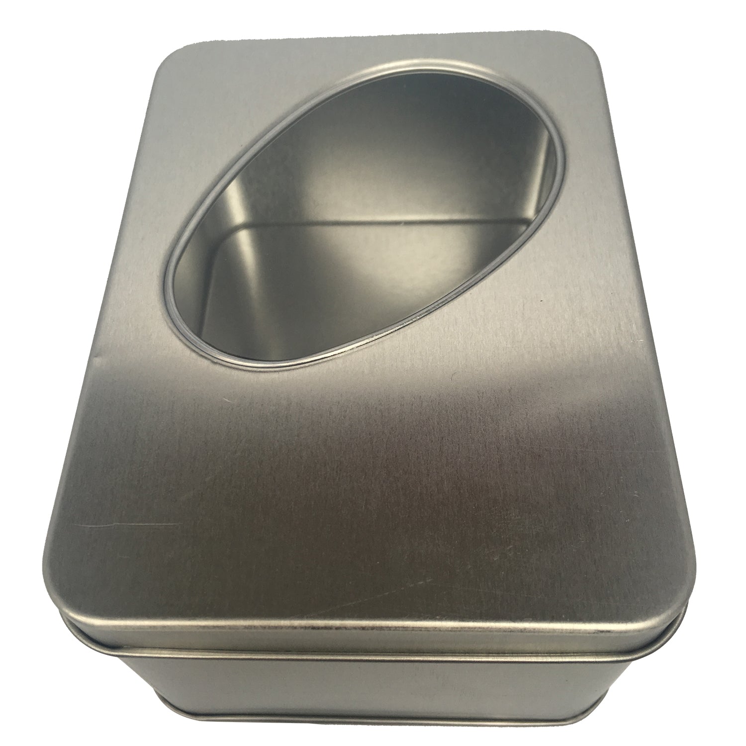 Sample of 70pcs Rectangular Gift Tin Box With Solid Lid/ Window Lid/ Oval Window/ EVA Foam Inserts/ Item Ref: RMTB0009