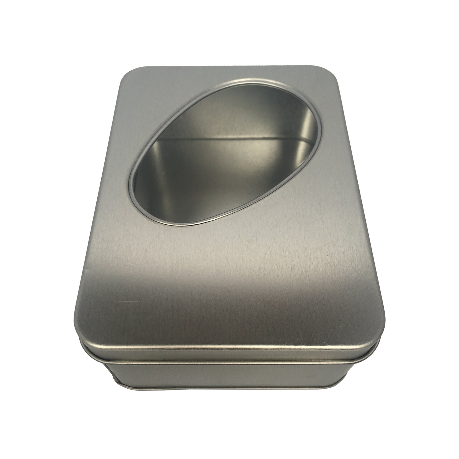 Sample of 70pcs Rectangular Gift Tin Box With Solid Lid/ Window Lid/ Oval Window/ EVA Foam Inserts/ Item Ref: RMTB0009