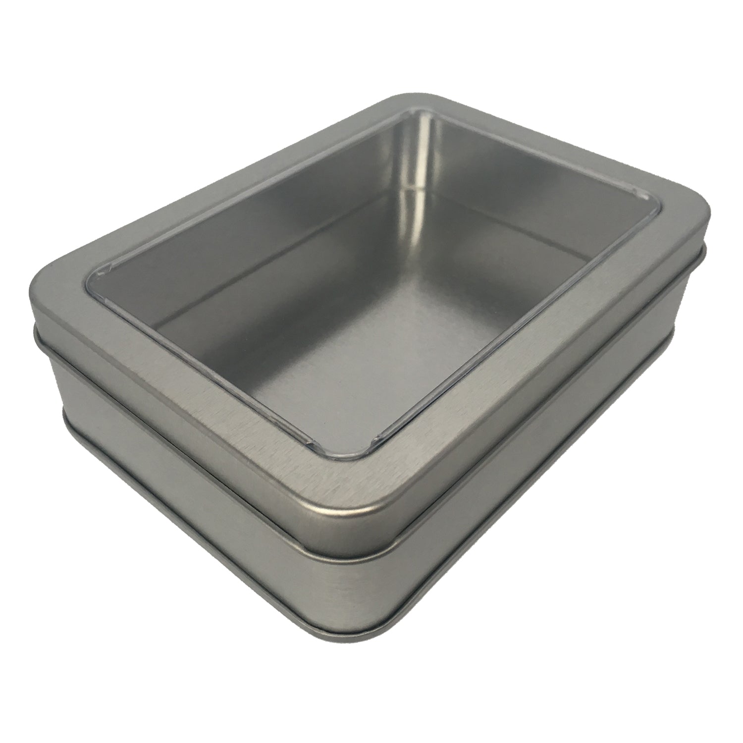 Sample of 70pcs Rectangular Gift Tin Box With Solid Lid/ Window Lid/ Oval Window/ EVA Foam Inserts/ Item Ref: RMTB0009