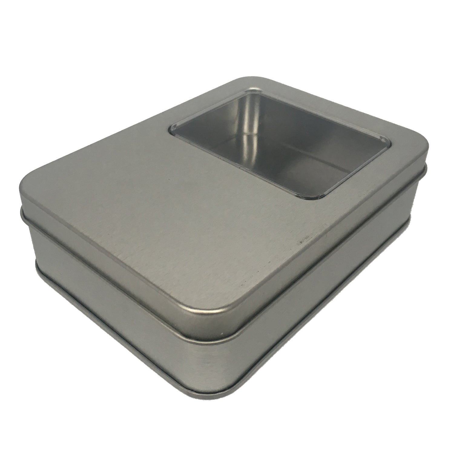 Sample of 70pcs Rectangular Gift Tin Box With Solid Lid/ Window Lid/ Oval Window/ EVA Foam Inserts/ Item Ref: RMTB0009