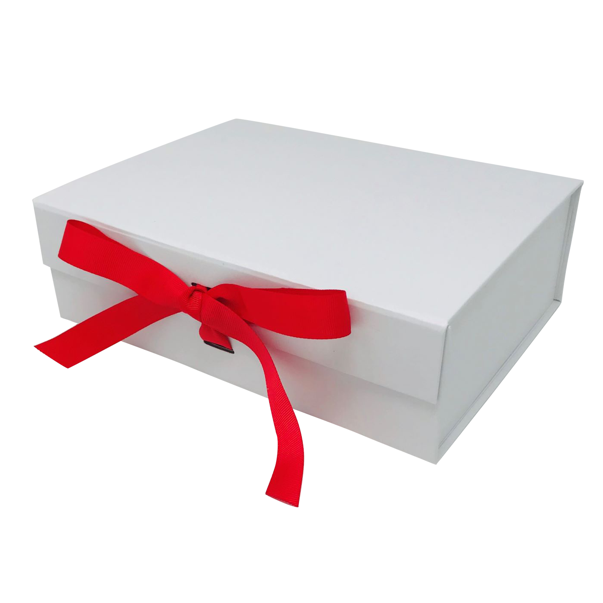 Wholesale A5 White Folding Magnetic Gift Box with Changeable Ribbon
