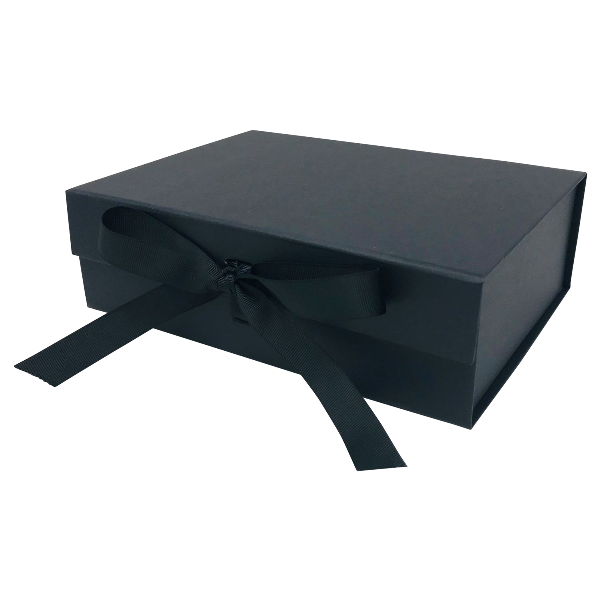 A4 Size Black Folding Magnetic Gift Box with Personlised Sticker