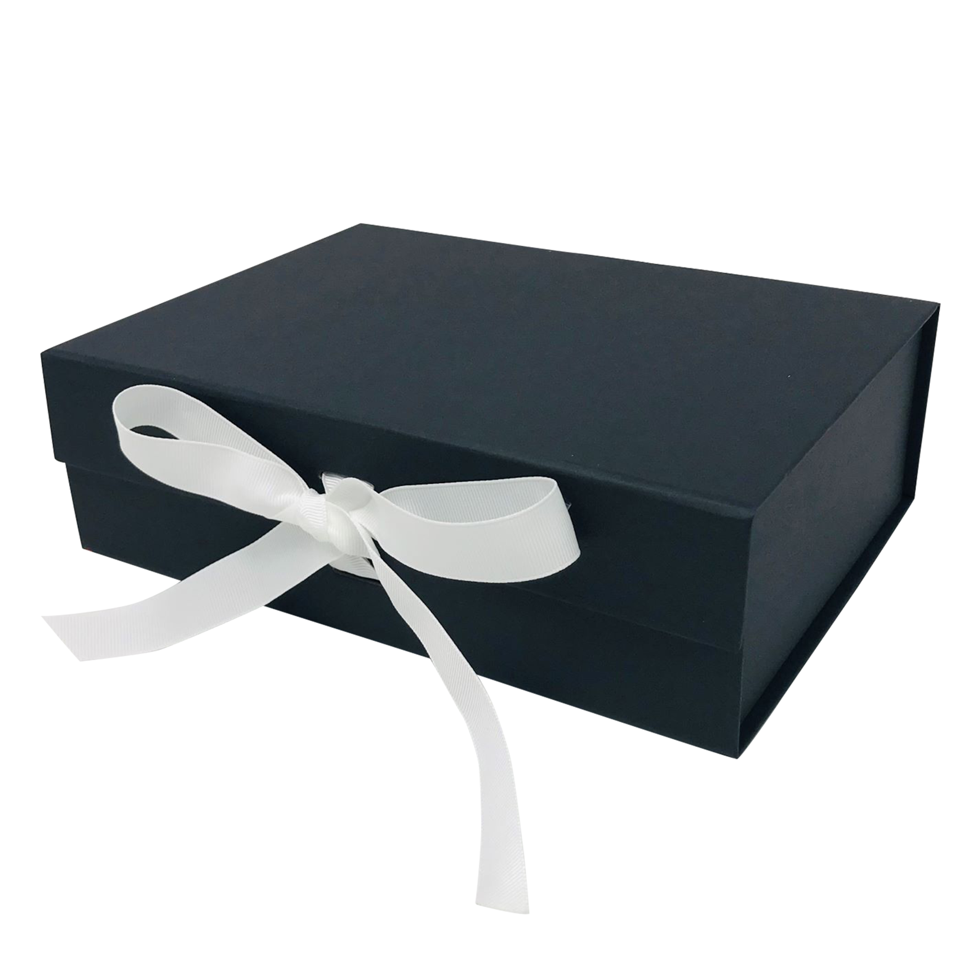 A4 Size Black Folding Magnetic Gift Box with Personlised Sticker