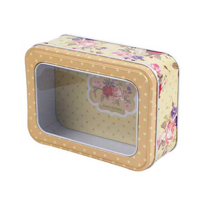Rectangular Window Lid Storage Tin - Ld Packagingmall