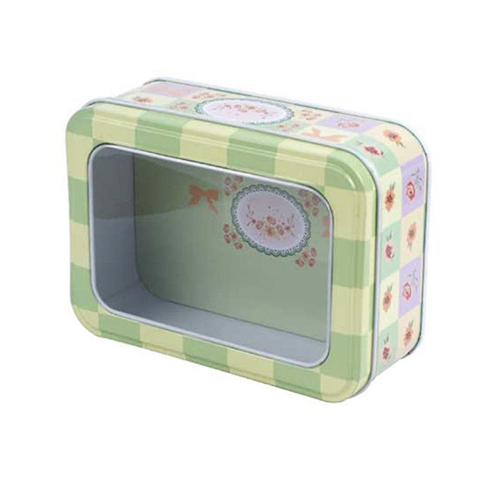Rectangular Window Lid Storage Tin - Ld Packagingmall