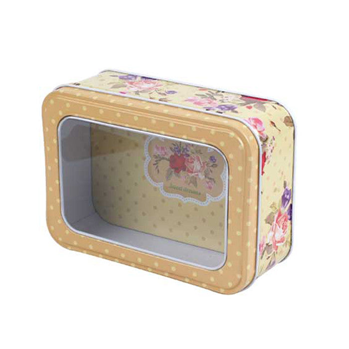Rectangular Window Lid Storage Tin - Ld Packagingmall