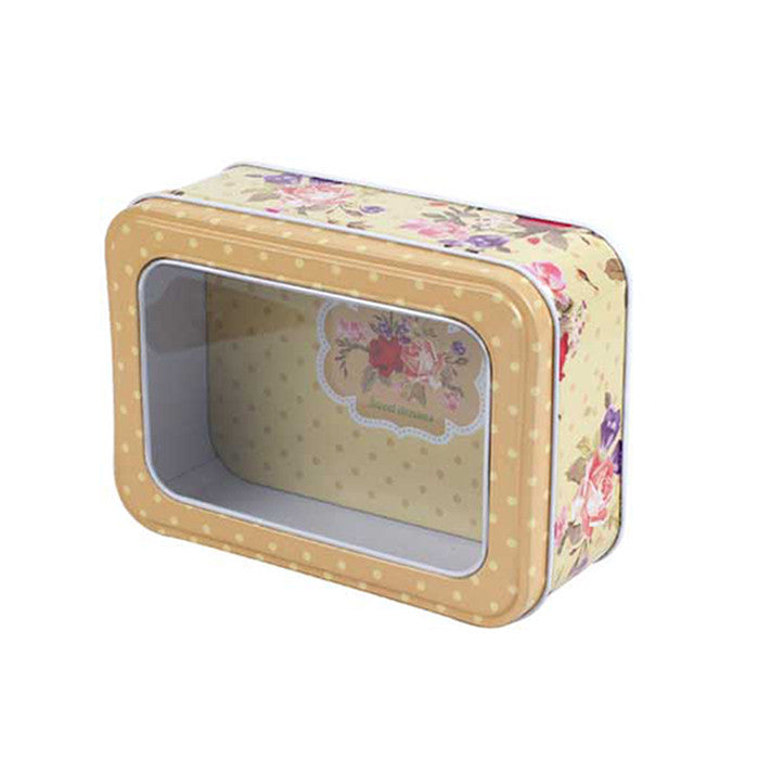 Rectangular Window Lid Storage Tin - Ld Packagingmall