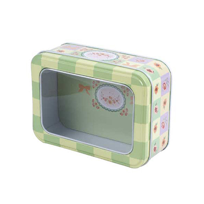 Rectangular Window Lid Storage Tin - Ld Packagingmall
