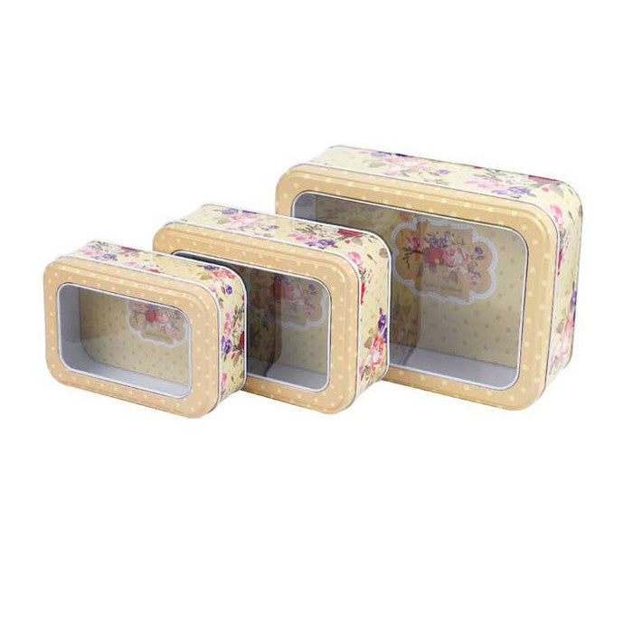 Rectangular Window Lid Storage Tin - Ld Packagingmall