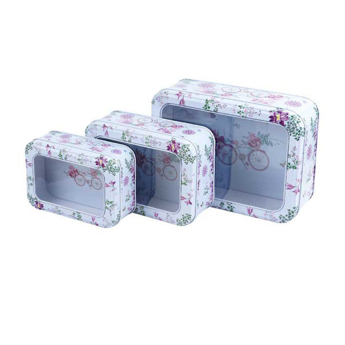 Rectangular Window Lid Storage Tin - Ld Packagingmall
