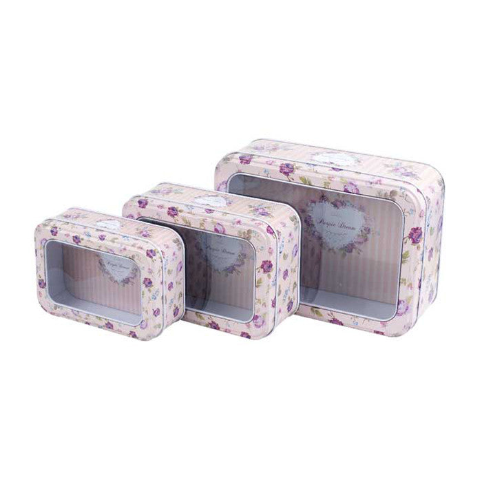 Rectangular Window Lid Storage Tin - Ld Packagingmall