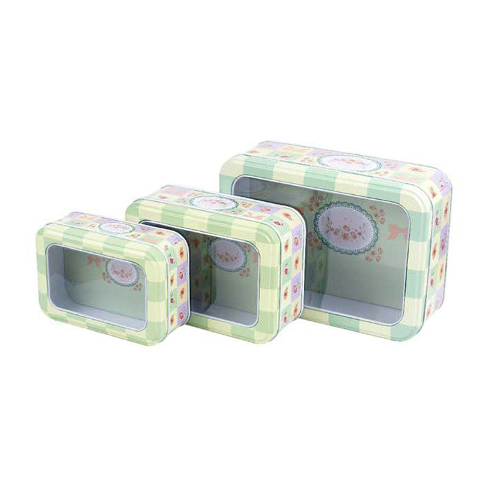Rectangular Window Lid Storage Tin - Ld Packagingmall