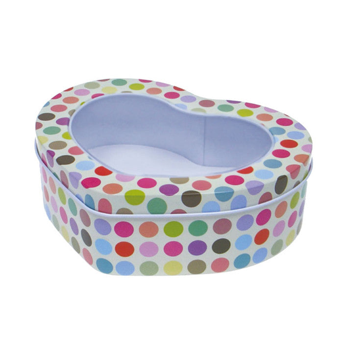 Heart Shaped Window Lid Storage Tin - Ld Packagingmall