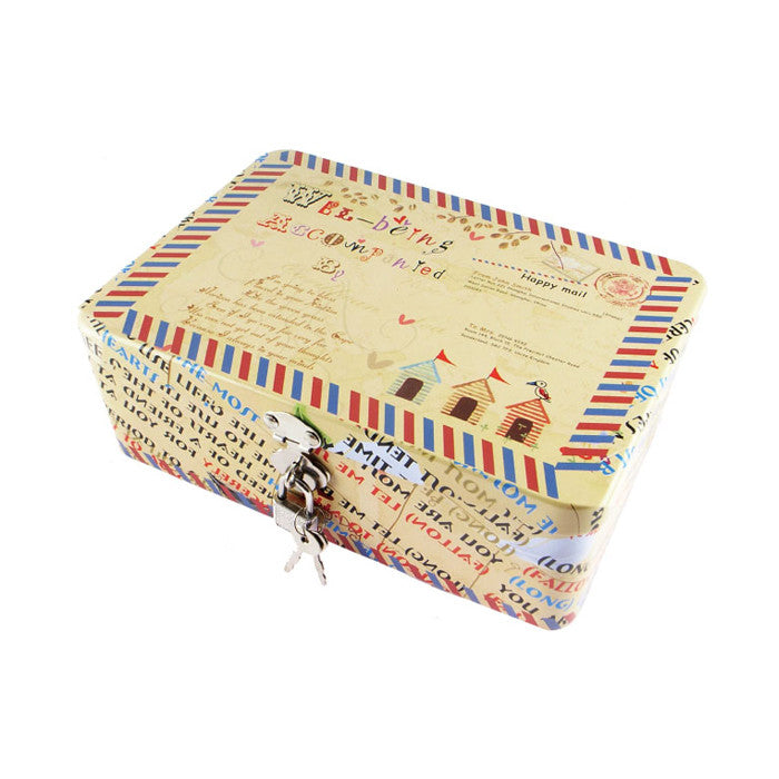Rectangular Solid Lid Storage Tin with Lock - Ld Packagingmall