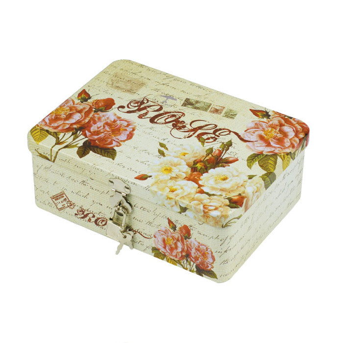 Rectangular Solid Lid Storage Tin with Lock - Ld Packagingmall