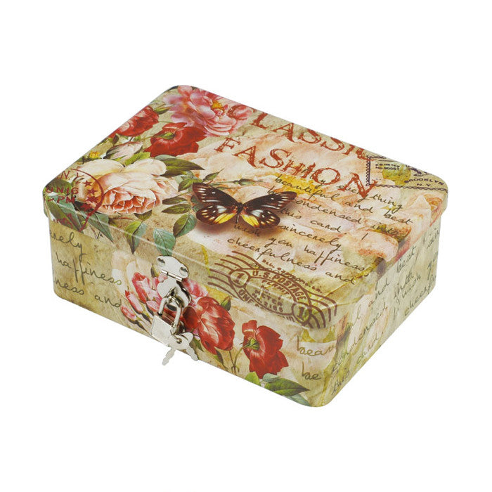 Rectangular Solid Lid Storage Tin with Lock - Ld Packagingmall