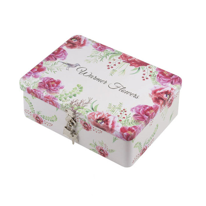 Rectangular Solid Lid Storage Tin with Lock - Ld Packagingmall