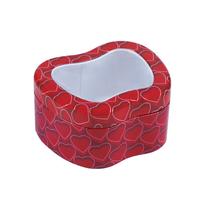 Apple Shaped Slip Lid with Window Storage Tin - Ld Packagingmall