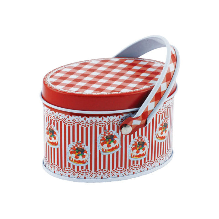 Oval Slip Lid Storage Tin with Handle - Ld Packagingmall