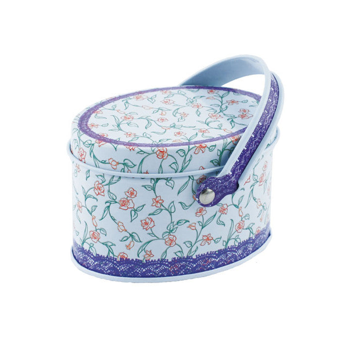 Oval Slip Lid Storage Tin with Handle - Ld Packagingmall