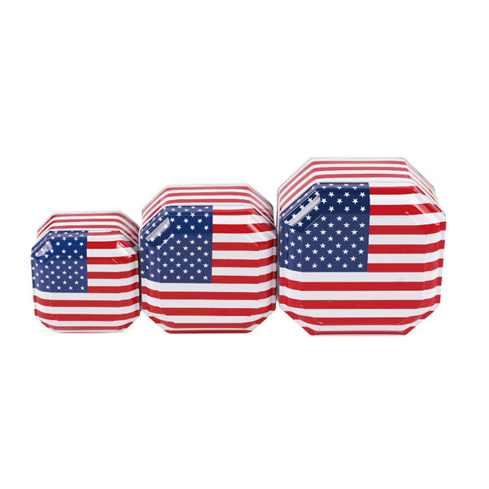 Square Step Lid Stackable Storage Tin - Set of 3 - Ld Packagingmall