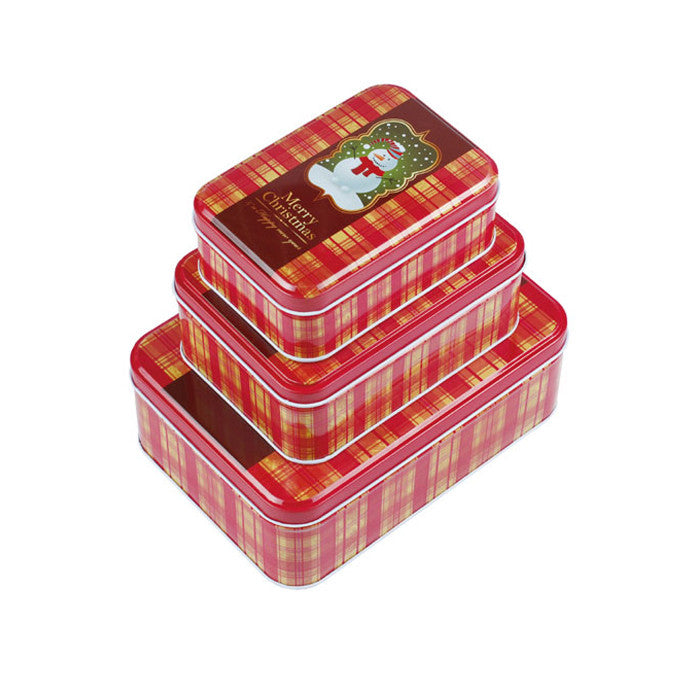 Rectangular Slip Lid Stackable Storage Tin - Set of 3 - Ld Packagingmall