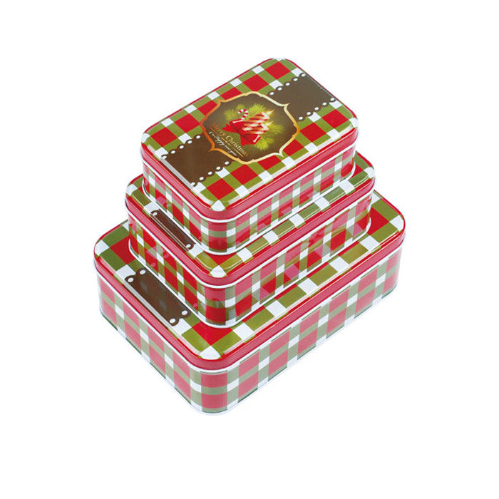 Rectangular Slip Lid Stackable Storage Tin - Set of 3 - Ld Packagingmall