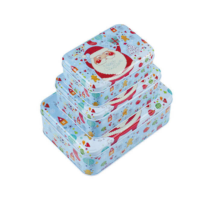 Rectangular Slip Lid Stackable Storage Tin - Set of 3 - Ld Packagingmall