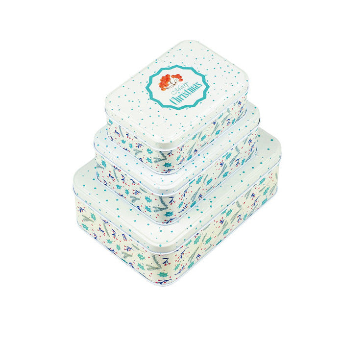 Rectangular Slip Lid Stackable Storage Tin - Set of 3 - Ld Packagingmall