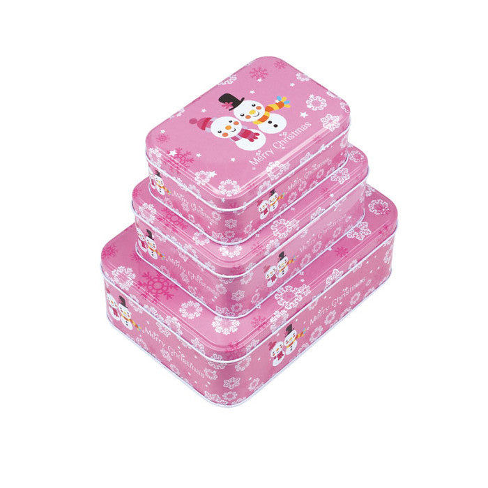 Rectangular Slip Lid Stackable Storage Tin - Set of 3 - Ld Packagingmall