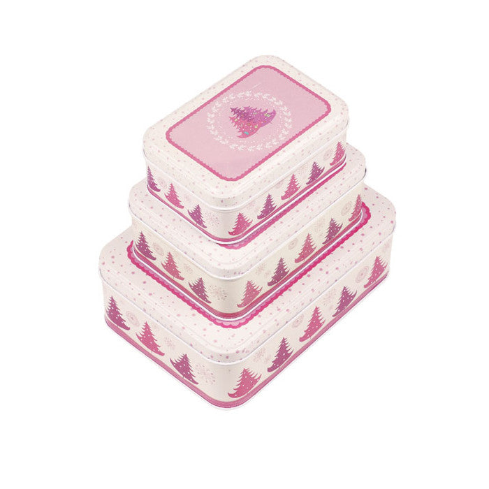 Rectangular Slip Lid Stackable Storage Tin - Set of 3 - Ld Packagingmall