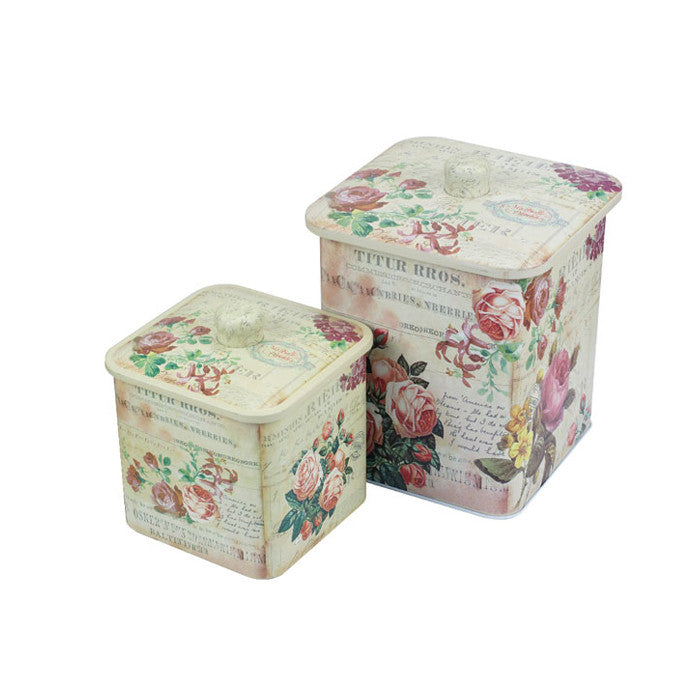 Square Biscuit Barrels-Set of 2 - Ld Packagingmall