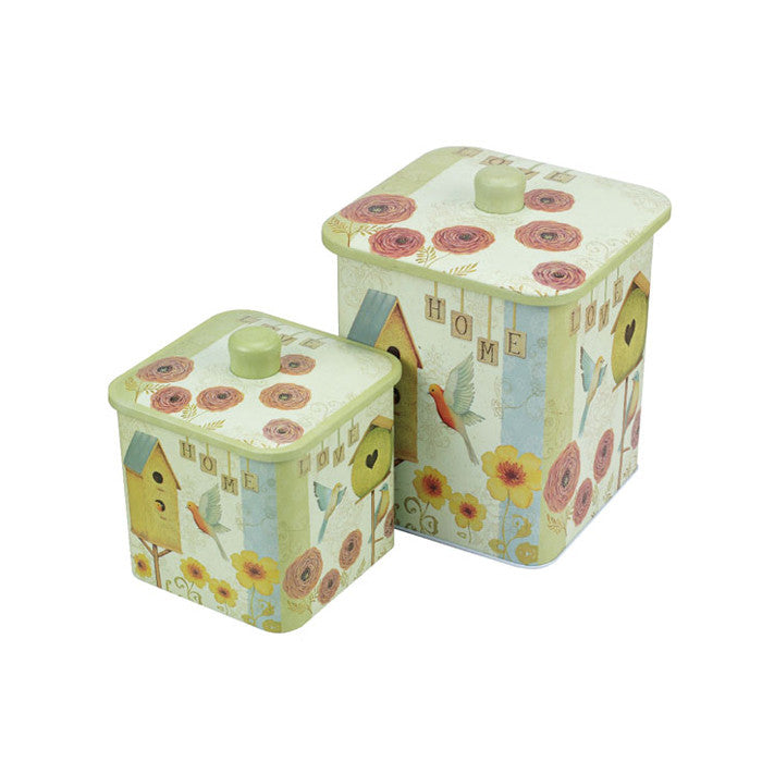 Square Biscuit Barrels-Set of 2 - Ld Packagingmall