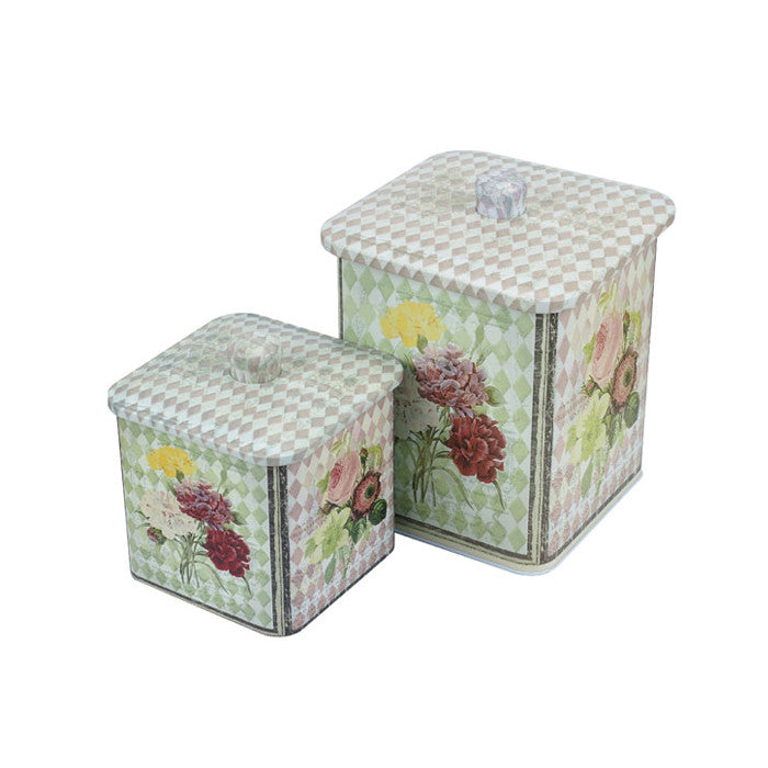 Square Biscuit Barrels-Set of 2 - Ld Packagingmall