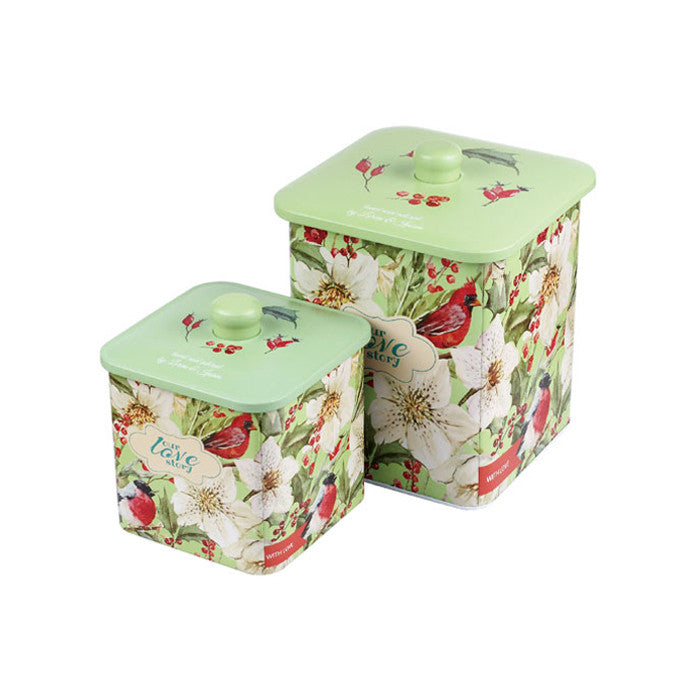 Square Biscuit Barrels-Set of 2 - Ld Packagingmall