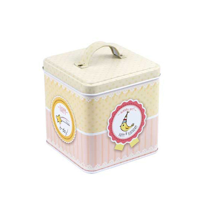 Square Slip Lid Storage Tin with Handle - Ld Packagingmall