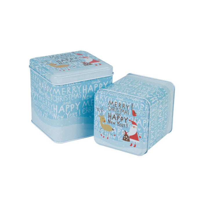 Square Slip Lid Storage Tin - Set of 2 - Ld Packagingmall