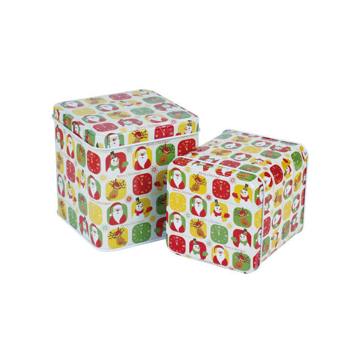 Square Slip Lid Storage Tin - Set of 2 - Ld Packagingmall