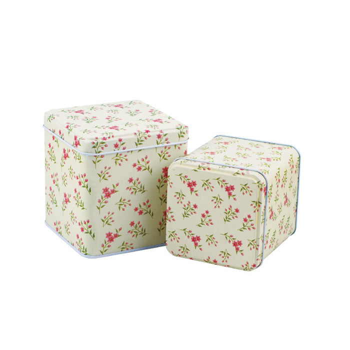 Square Slip Lid Storage Tin - Set of 2 - Ld Packagingmall
