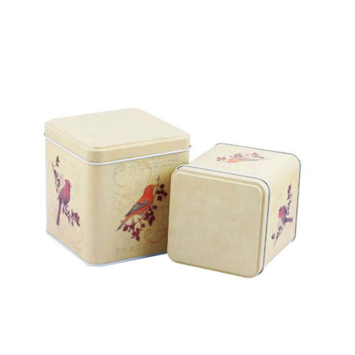 Square Slip Lid Storage Tin - Set of 2 - Ld Packagingmall