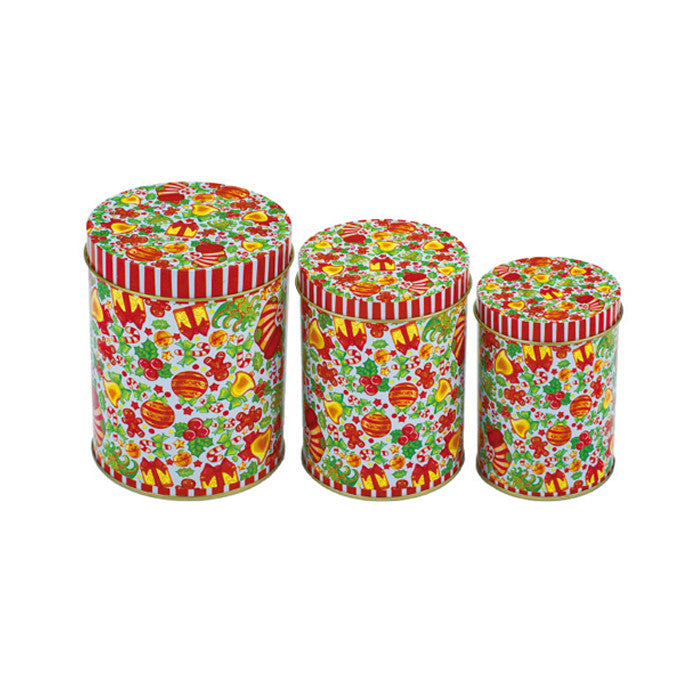 Round Slip Lid Stackable Storage Tin - Set of 3 - Ld Packagingmall