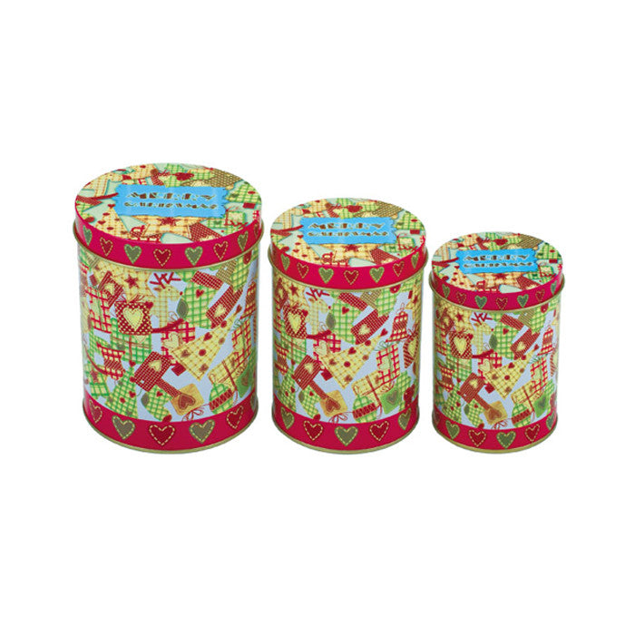 Round Slip Lid Stackable Storage Tin - Set of 3 - Ld Packagingmall